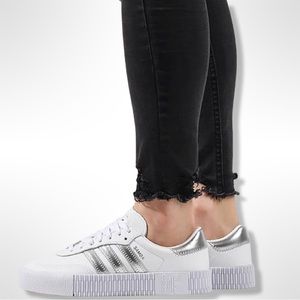 SambaRose ADIDAS Cloud White and Silver NWT size 5.